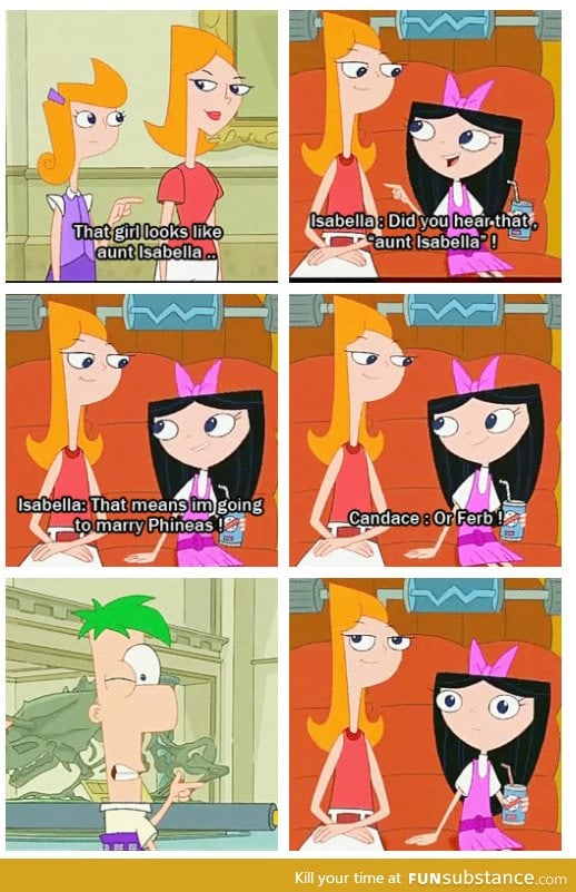 I love how Ferb just goes with it