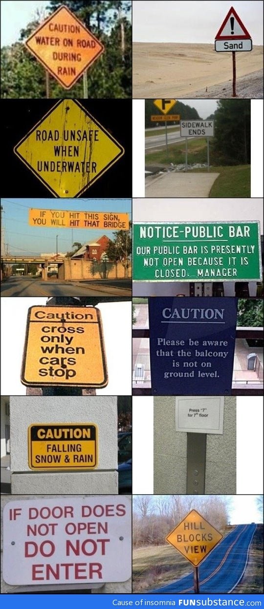 Useless signs