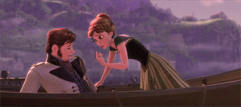 Here's a scene from Frozen in reverse. Context is changed completely