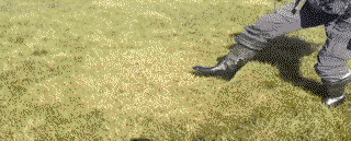 Melting permafrost causes gas to accumulate under grass