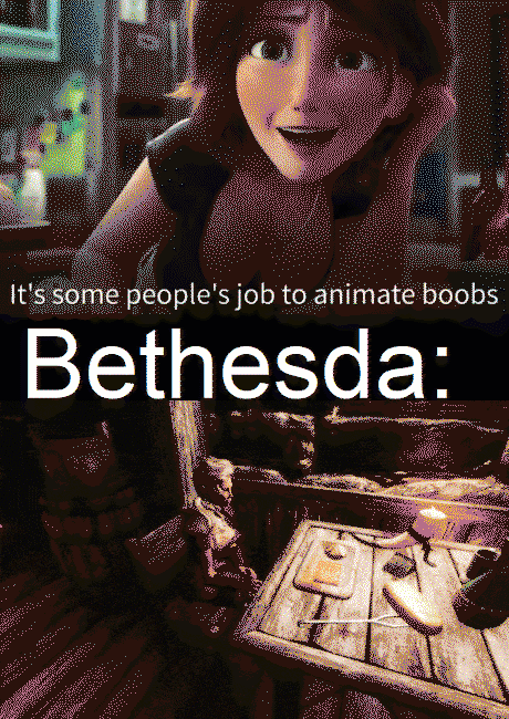 Calm your t*ts, Bethesda