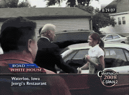 Biden has a way with women. Fortunately this person didn't feel the need to from and