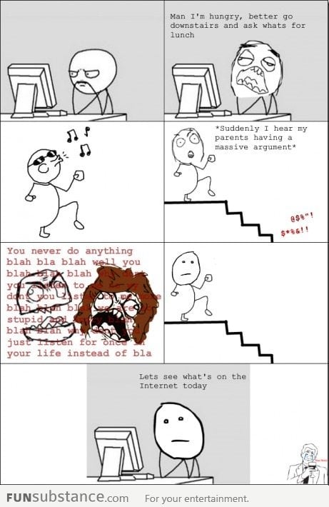 Le me tries to go downstairs for lunch and this happens