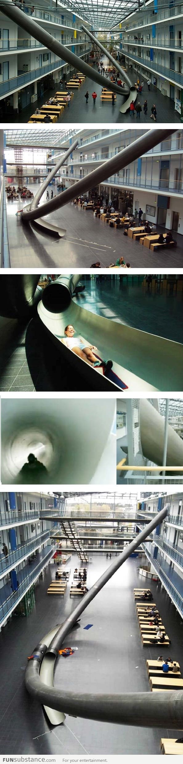 Awesome slides in a university in Munich