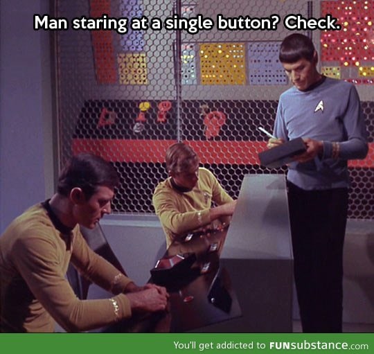 Spock doing his job