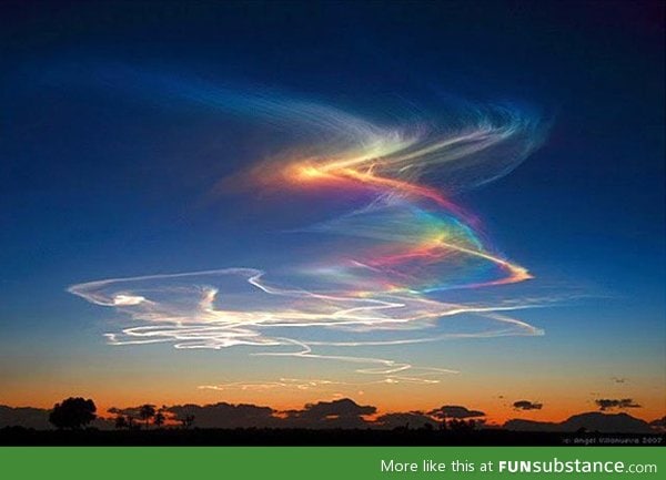 Fire rainbow in the sky