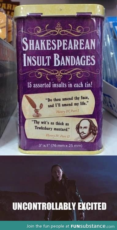 Shakespearean Insult Bandages