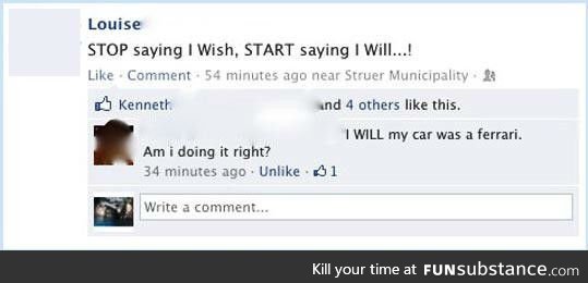 Stop saying I wish