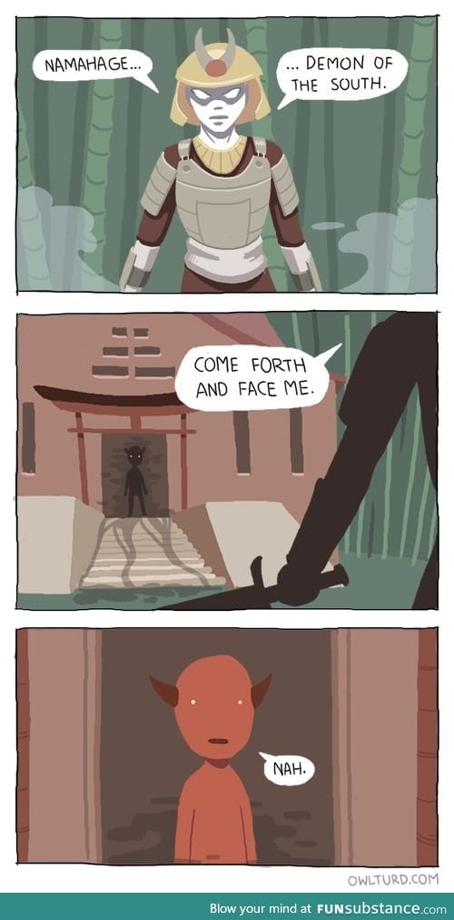 That samurai is my responsibilities