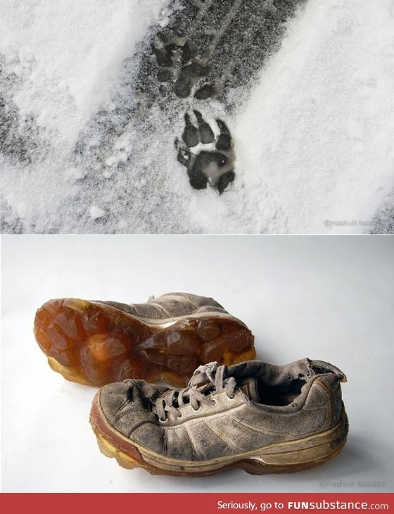 These sneakers leave animal tracks. Looks like fun
