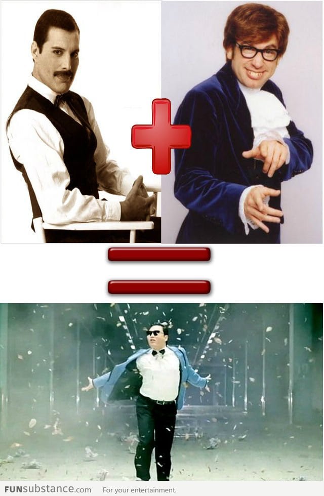 Freddie Mecury + Austin Powers = PSY