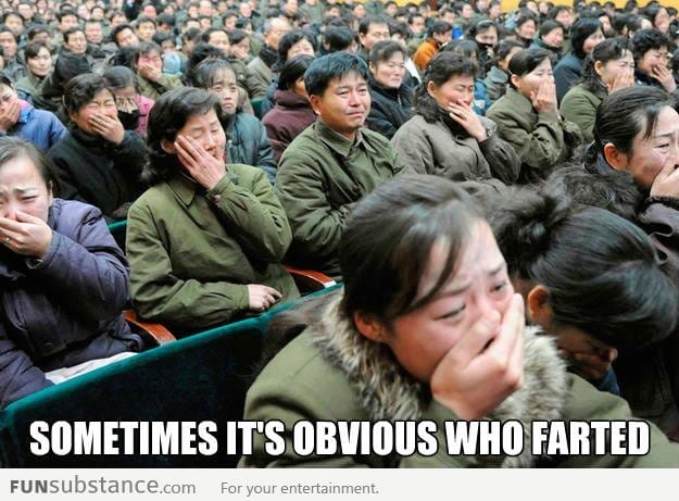 Sometimes it's obvious who farted