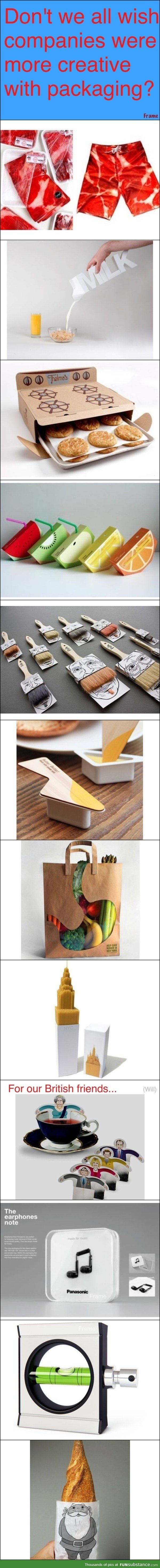 If companies were creative with packaging