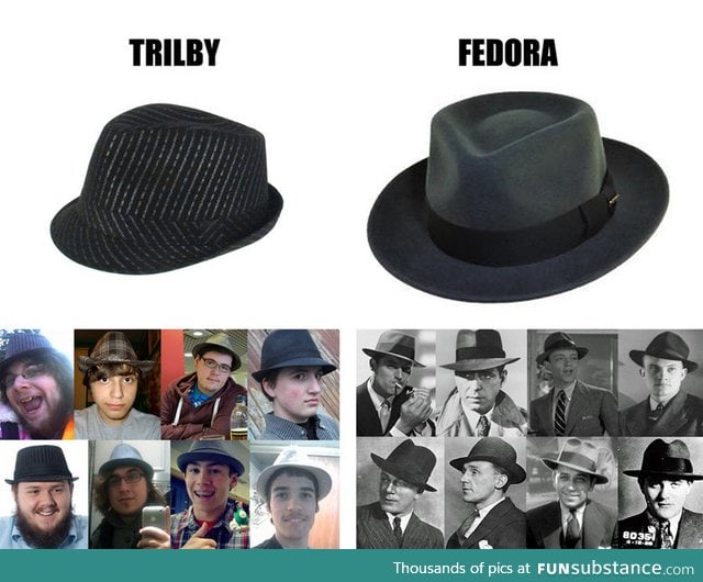 A neckbeard wear a trilby, not a fedora