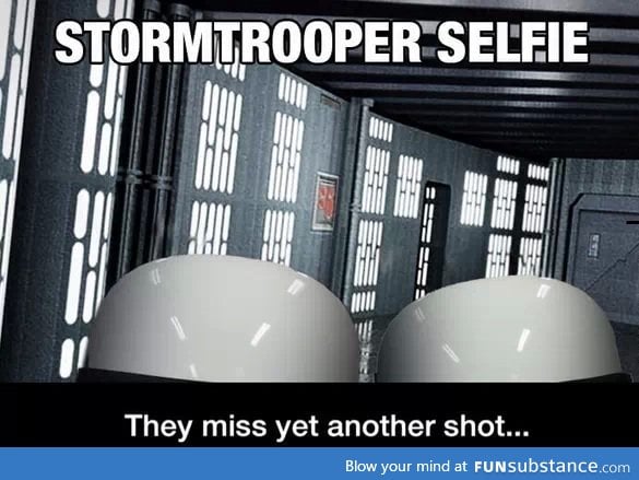 Storm trooper selfie