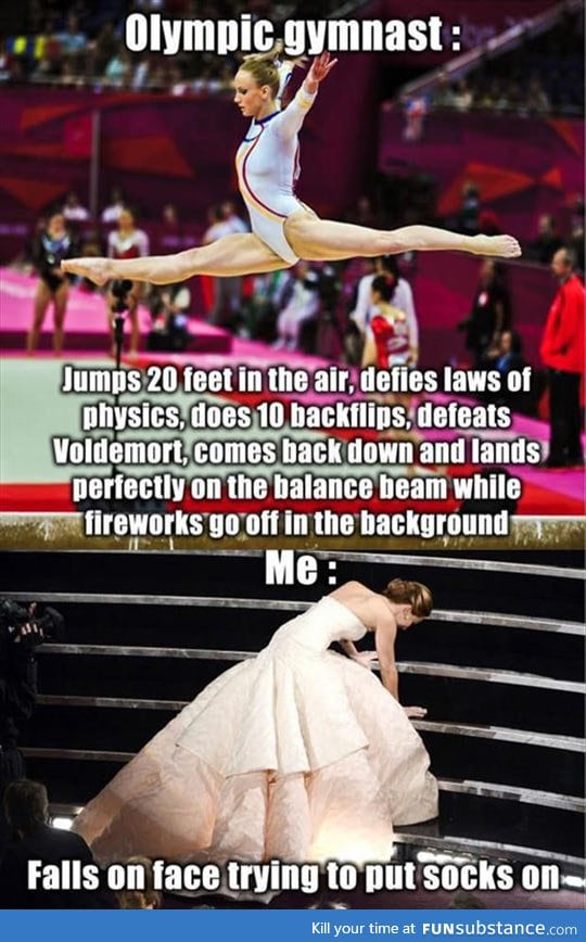Differences between an olympic gymnastic and everybody else…
