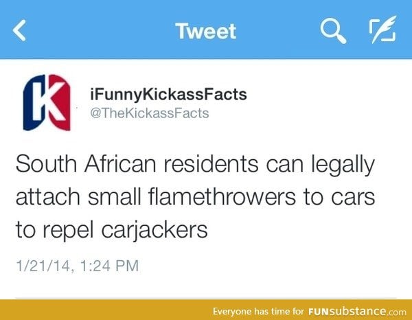 Flamethrower in south Africa