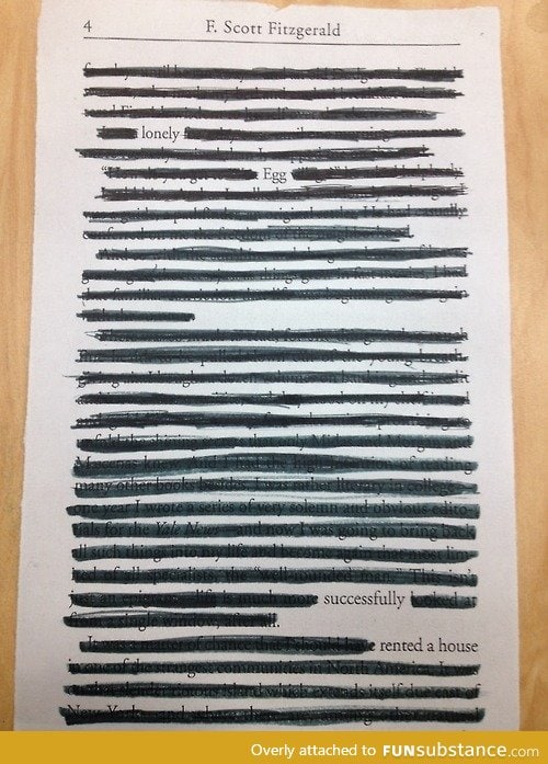 Tried my own blackout poem