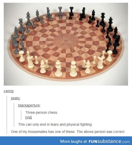 Three people chess