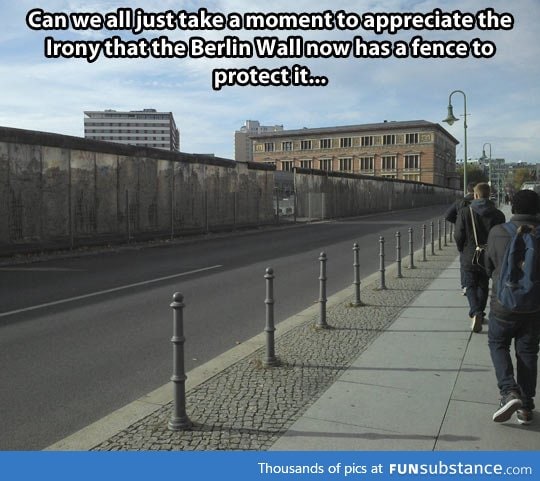 A fence at the Berlin Wall