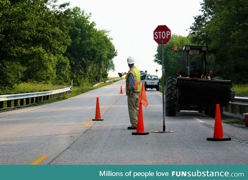 Time-lapse of roadwork being done