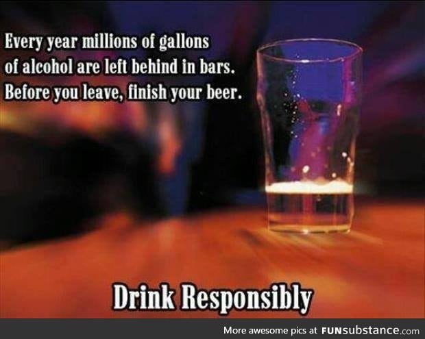 Alcohol wasted