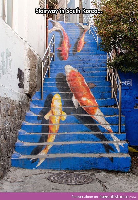 Undersea stairs