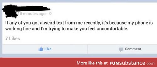 At lest he's honest