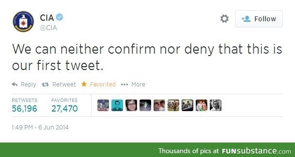 CIA's first tweet