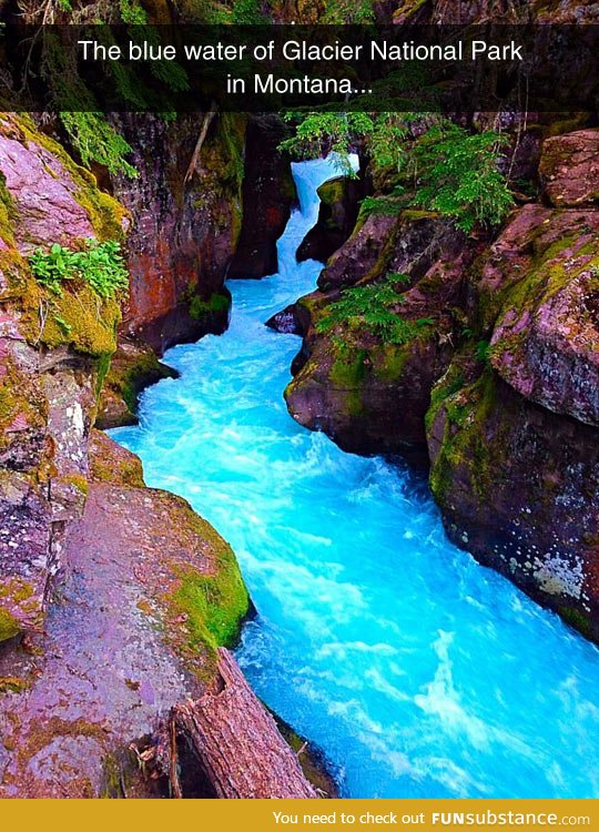 Beautiful clear blue water