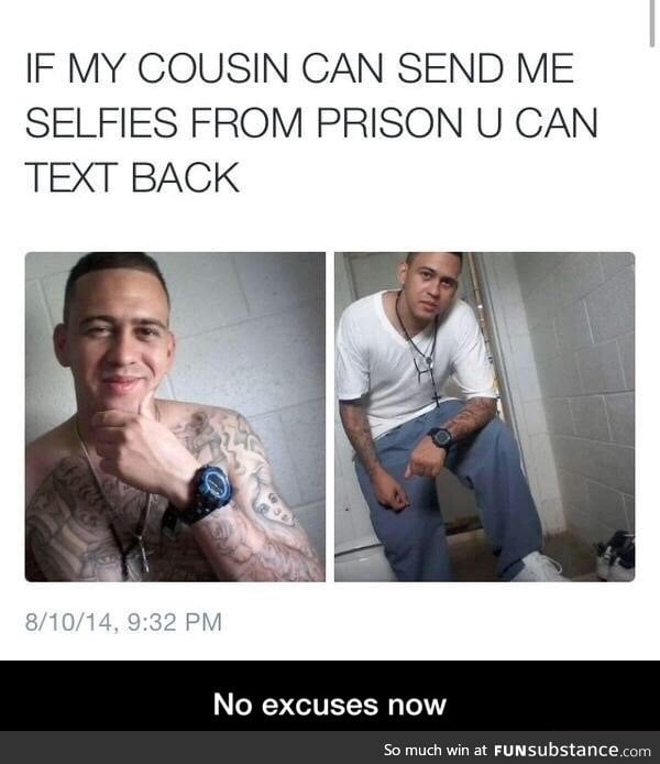 Prison selfie