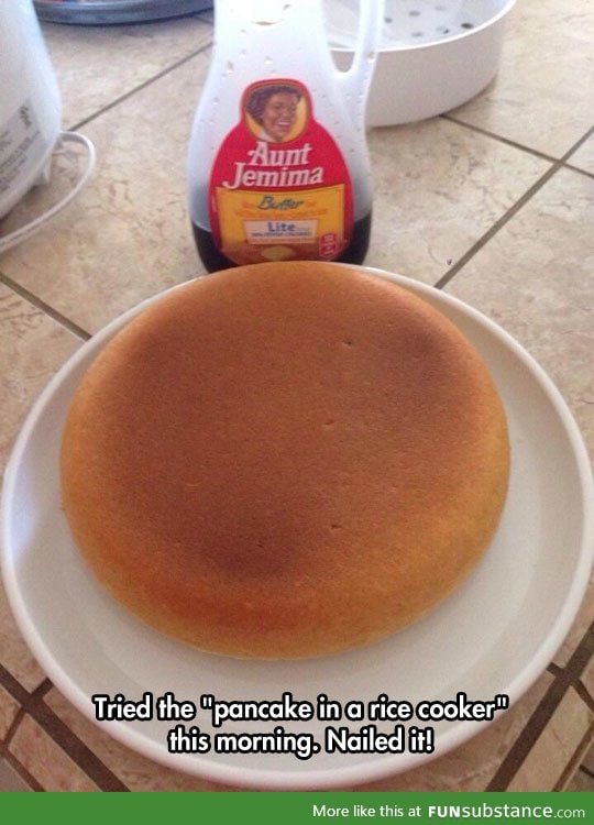 Pancake in a rice cooker