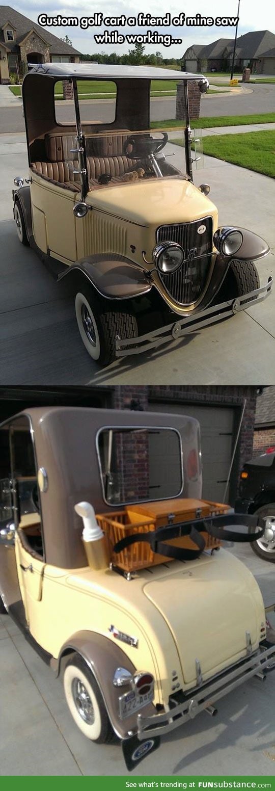 An amazing customized golf cart