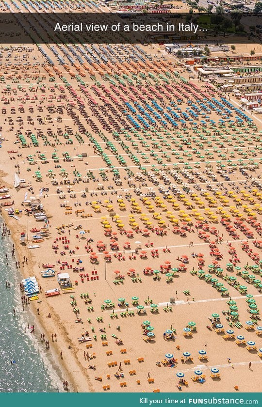 Perfectly organized beach