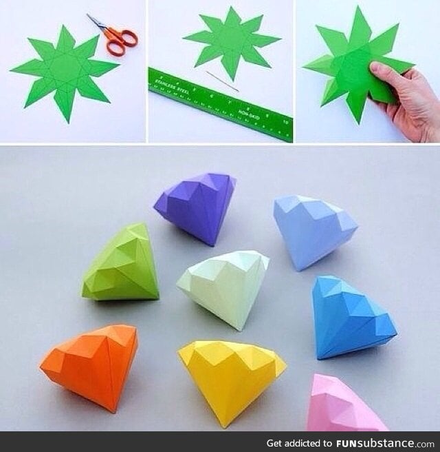 How to make paper diamonds