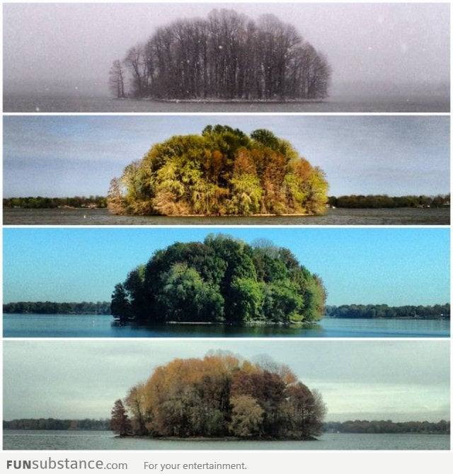 Four seasons of an island