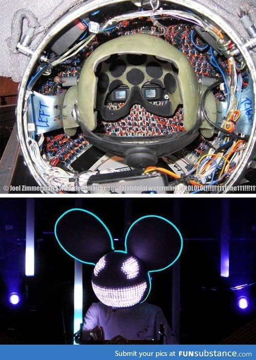 What it looks like inside of Deadmau5's mau5 head