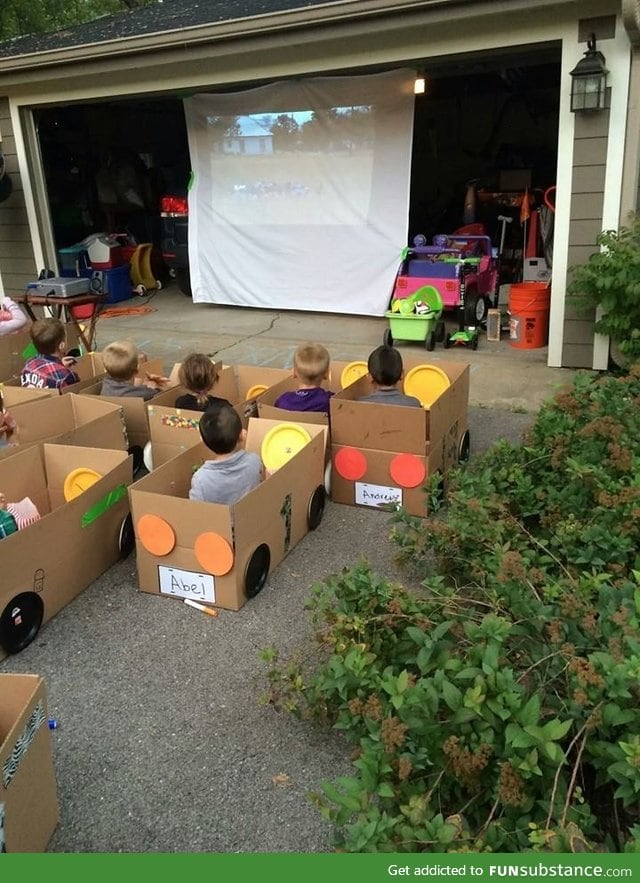 Kids birthday party idea, kids decorate their cars then