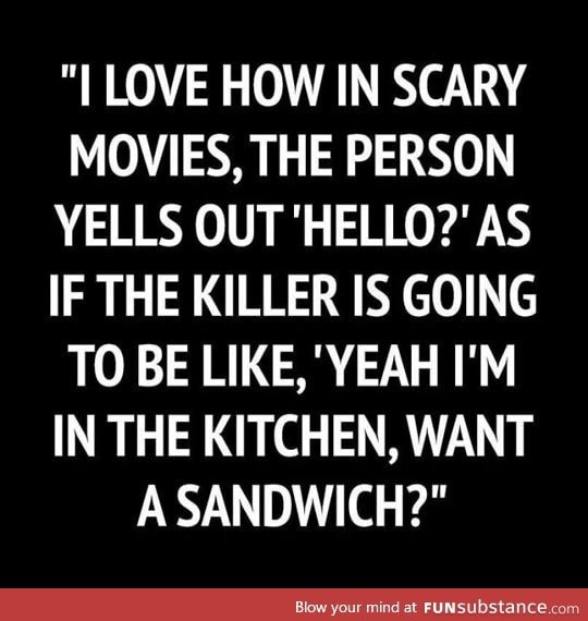 Scary movie cliche