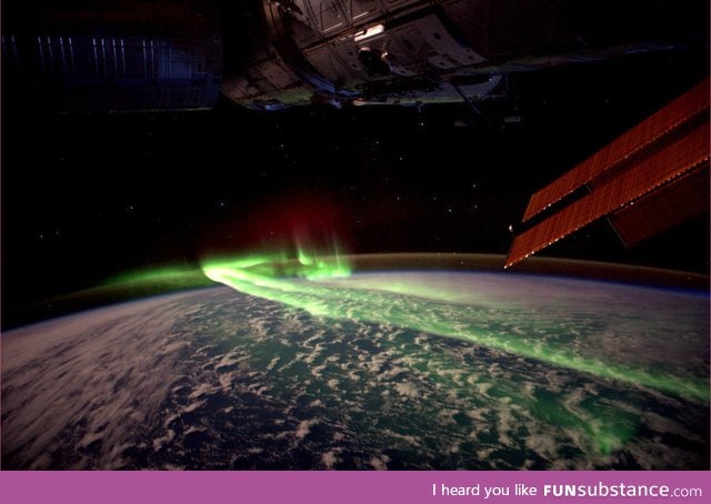 How the northern lights look like from space