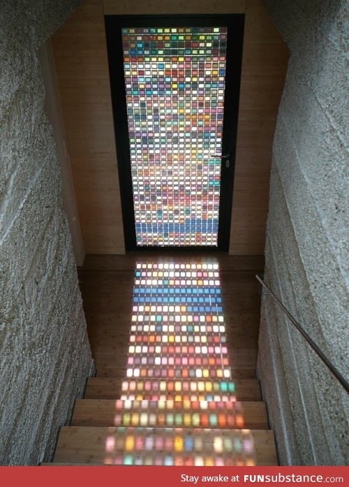 Stained Glass Door: Mornings just got a little more tolerable