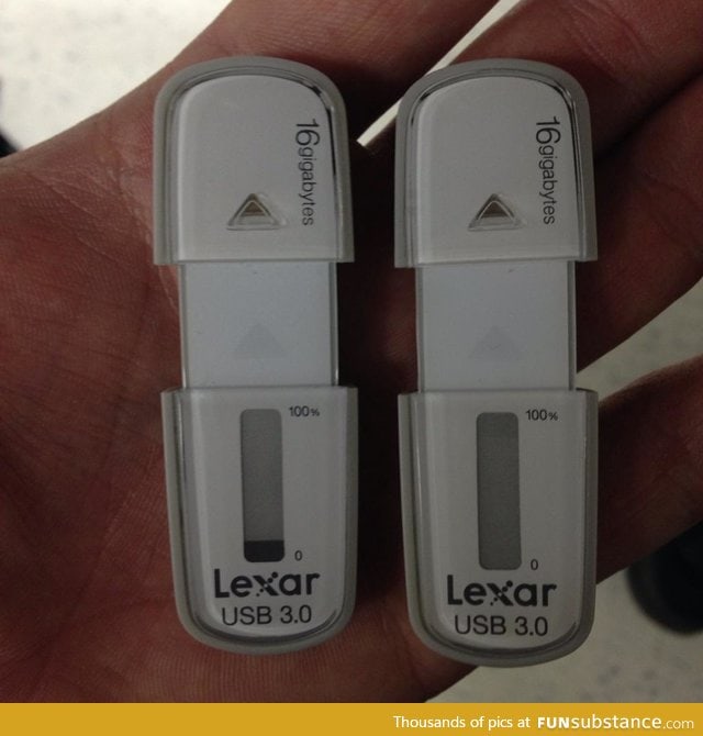 These USBs show how full they are