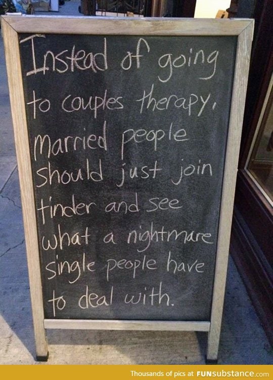 Sandwich board wisdom