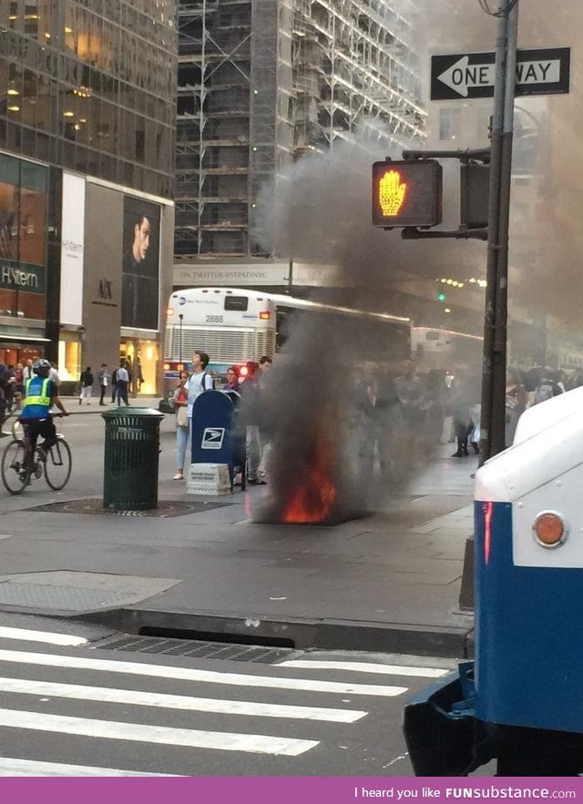 Gates of hell open up on fifth avenue. Locals unimpressed