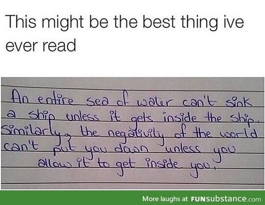 Nice words to live by