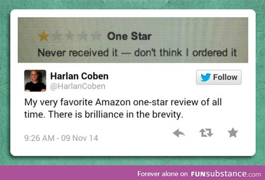 Favorite one-star review