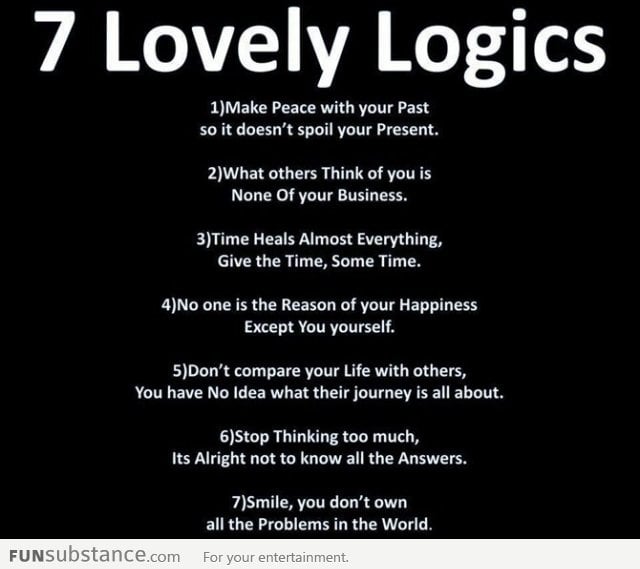 7 Lovely Logics about Life