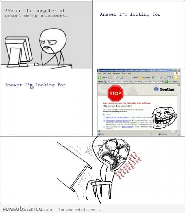 I hate the school's website filter!