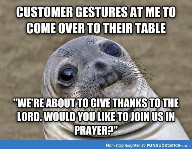 This was my least favorite part of waiting tables