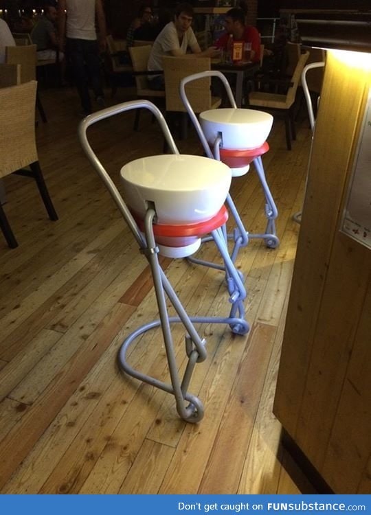 Stools in an Italian pub